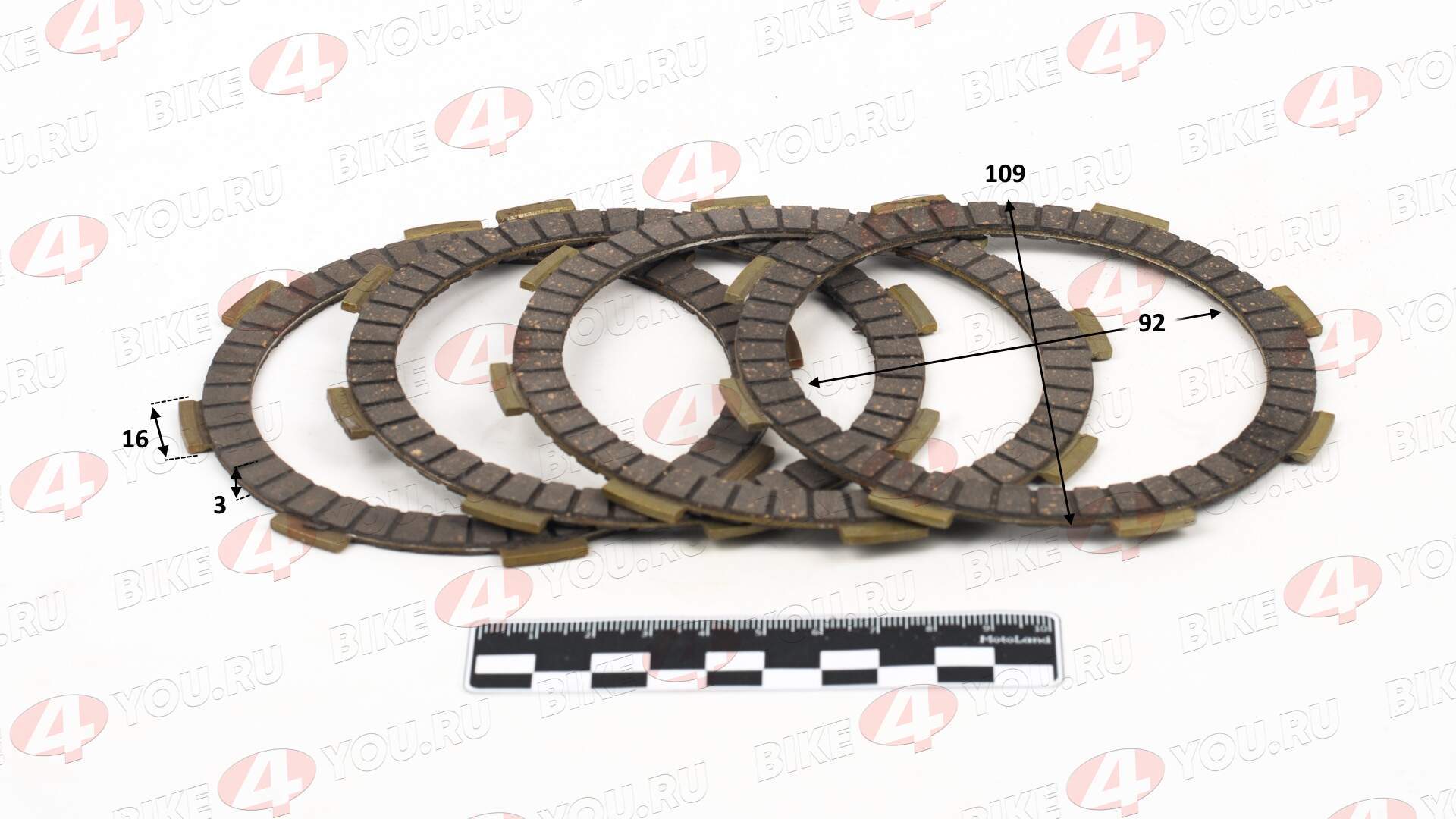 Диск сцепления 154FMI 125см3 (компл 4шт) 