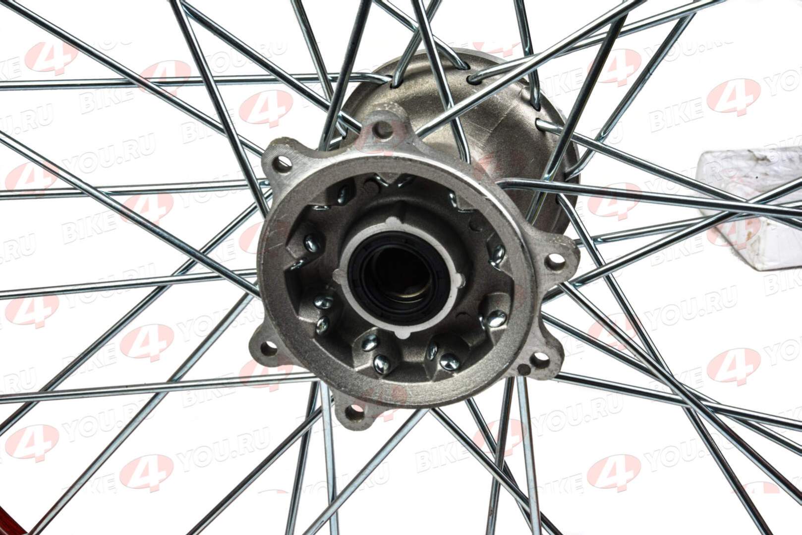 Обод передний 21" (1,60-R21 d=15mm)  алюминий/красный KAYO с 2014г. 115x101x6