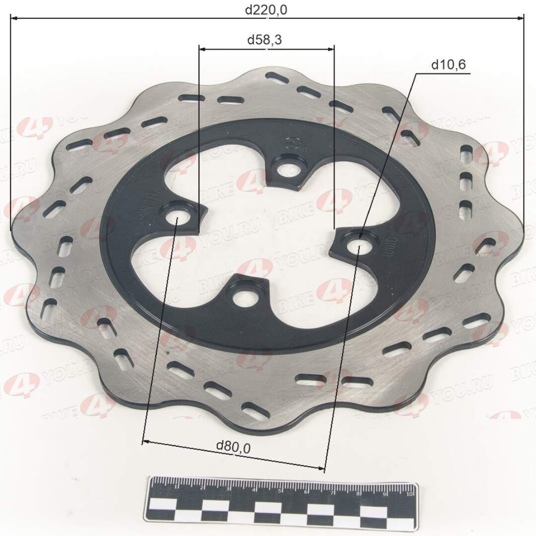 Диск тормозной задний CRF 250/KAYO K1/BSE J1/J2  220мм