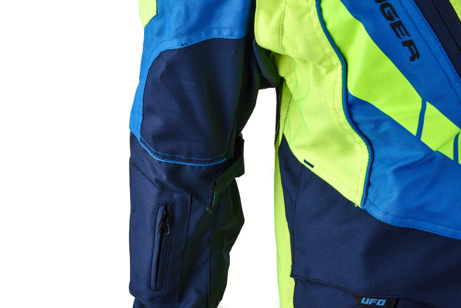 Куртка мото UFO №9 lemon-green (текстиль) (XXL)