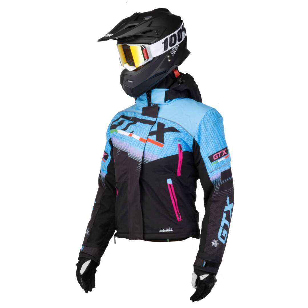Куртка для снегохода (женская) GTX №3 black-blue (текстиль) (XL)