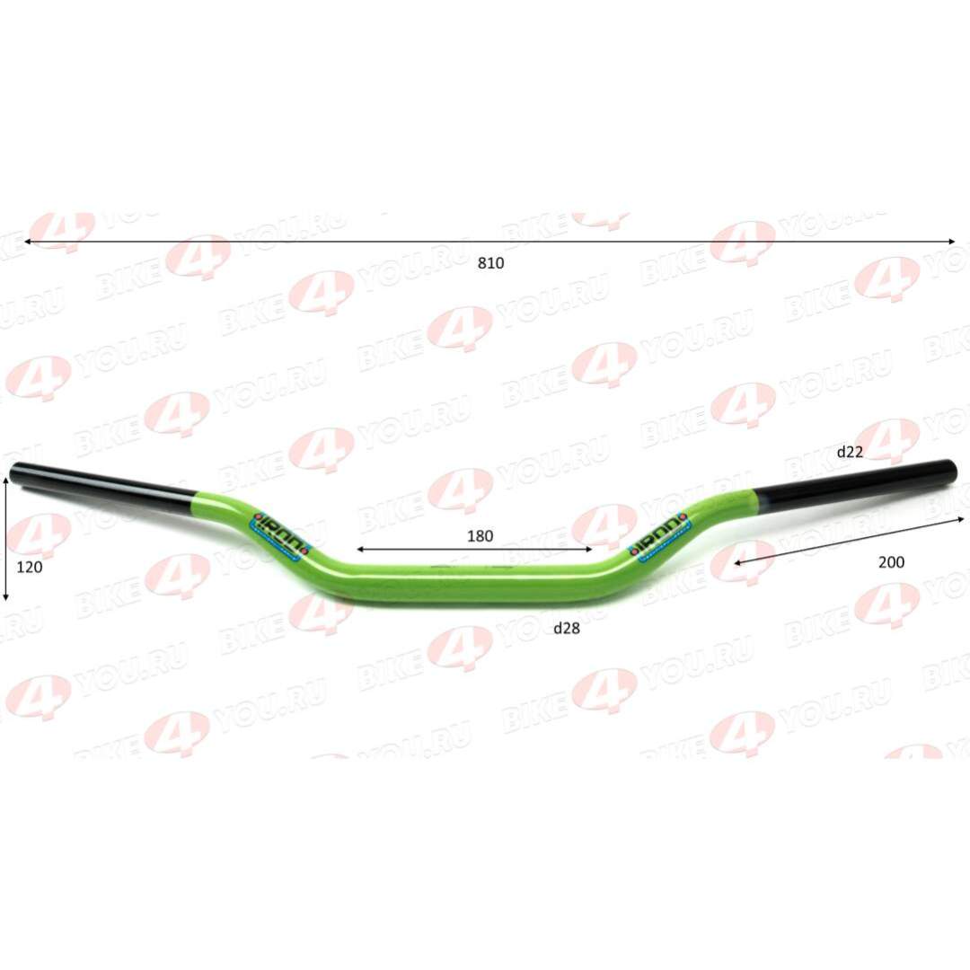 Руль 28мм №3 двухцветный зеленый