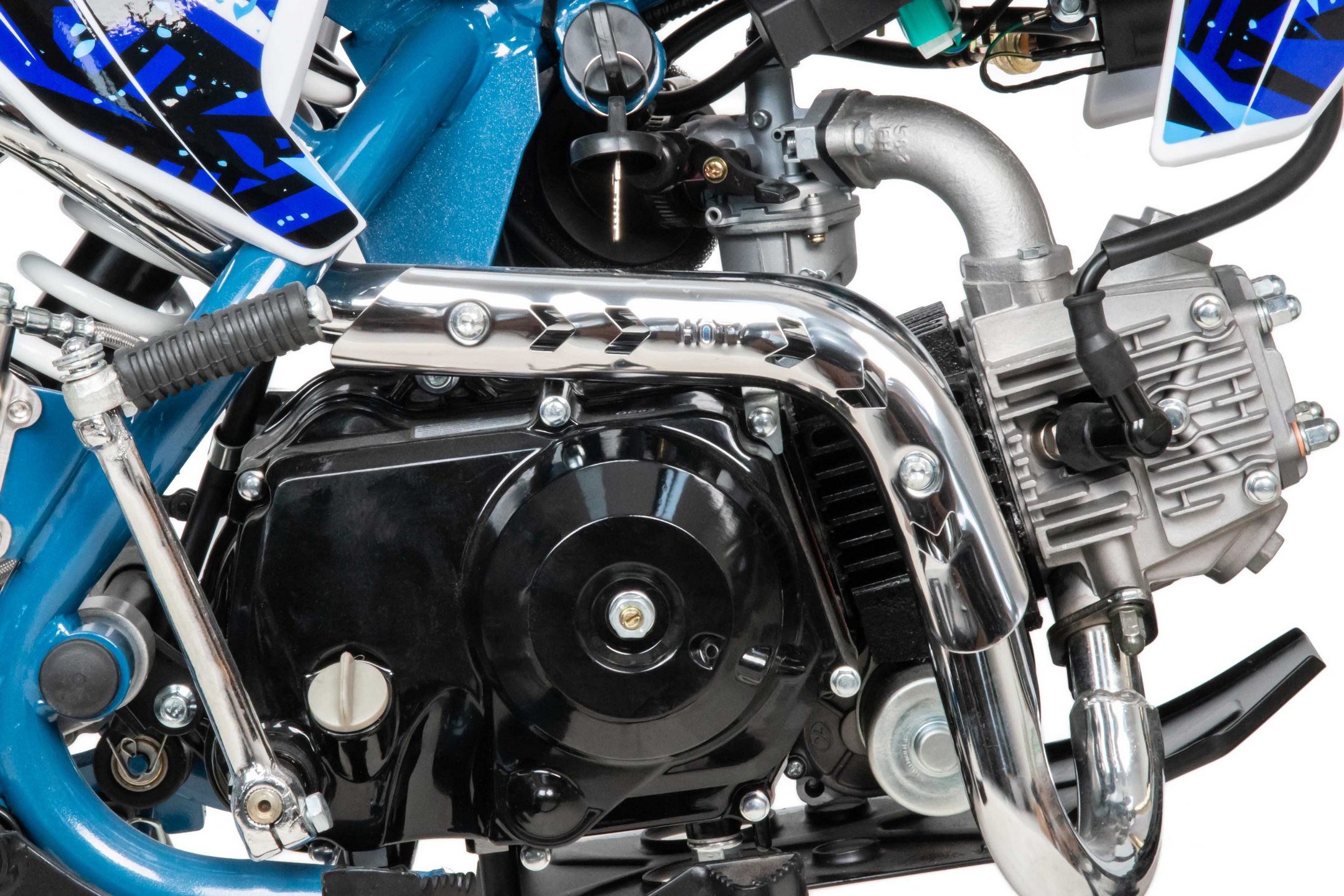 Питбайк  Motoland TCX125 E 14/12 + фара синий