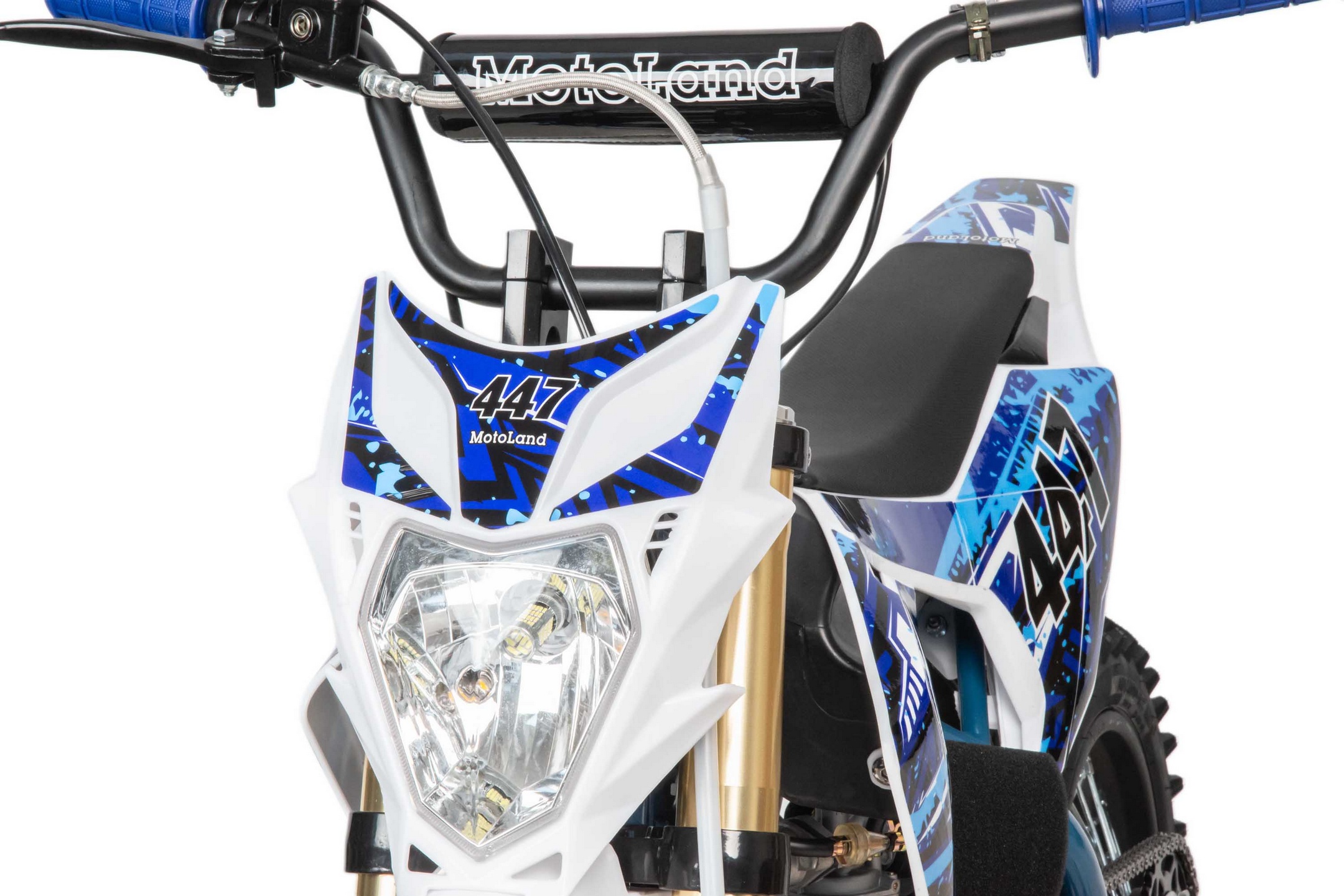 Питбайк  Motoland TCX125 E 14/12 + фара синий