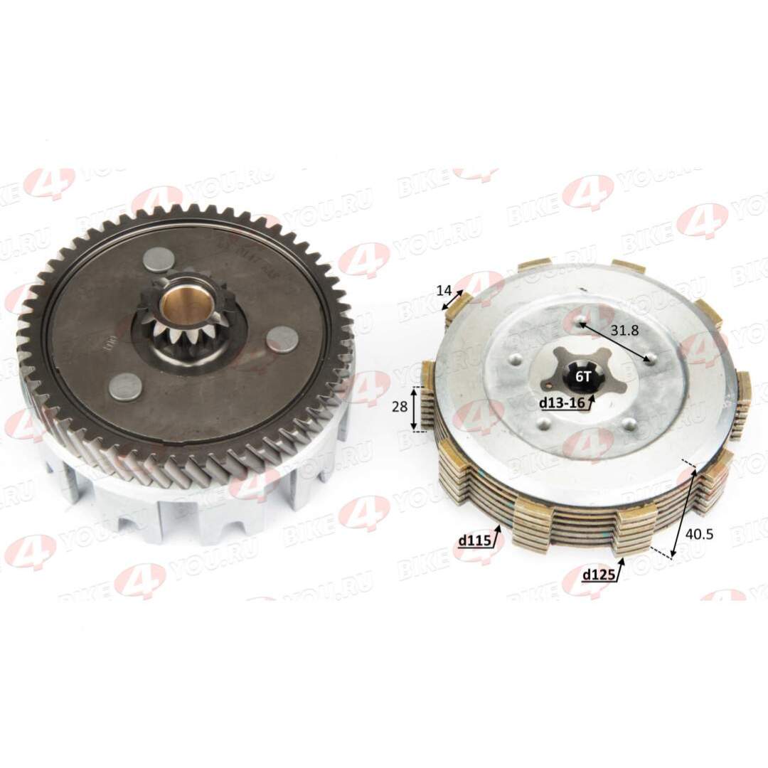 Барабан сцепления в сборе 166MM M7 2str 250см3 LONCIN