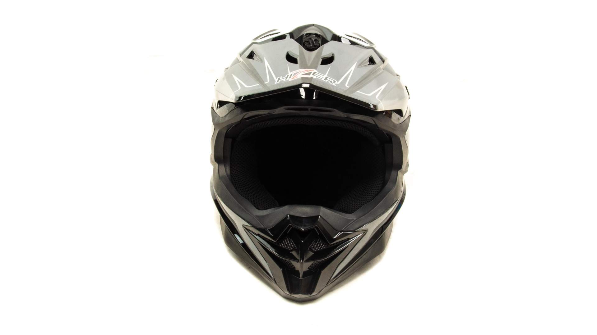 Шлем мото кроссовый HIZER J6803 №2 (L) BLACK/GREY