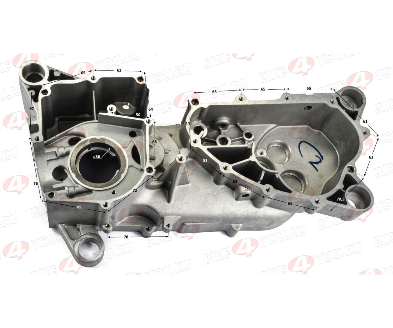 Картер левый 163QMK с балансиром