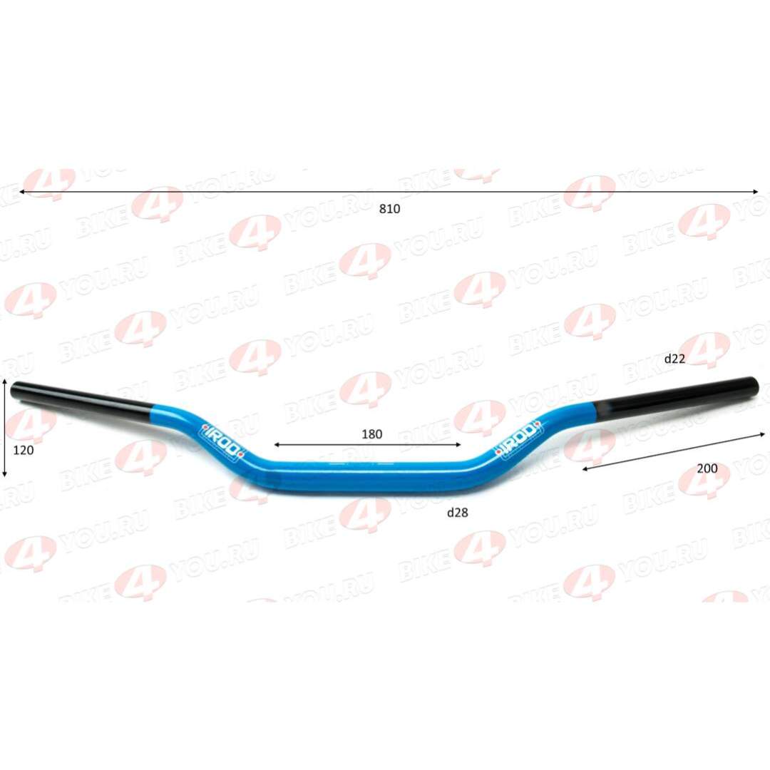 Руль 28мм №3 двухцветный синий