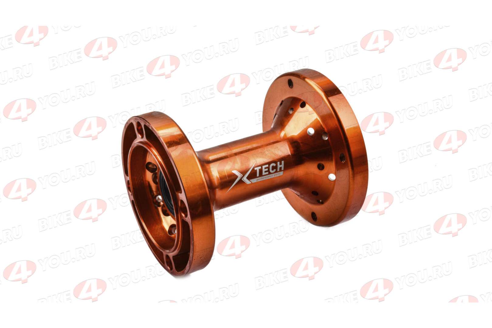 Ступица задняя CNC (R12"/14"/17" d=15mm) оранжевая (4x92x76/4x100x76 звезда/диск)