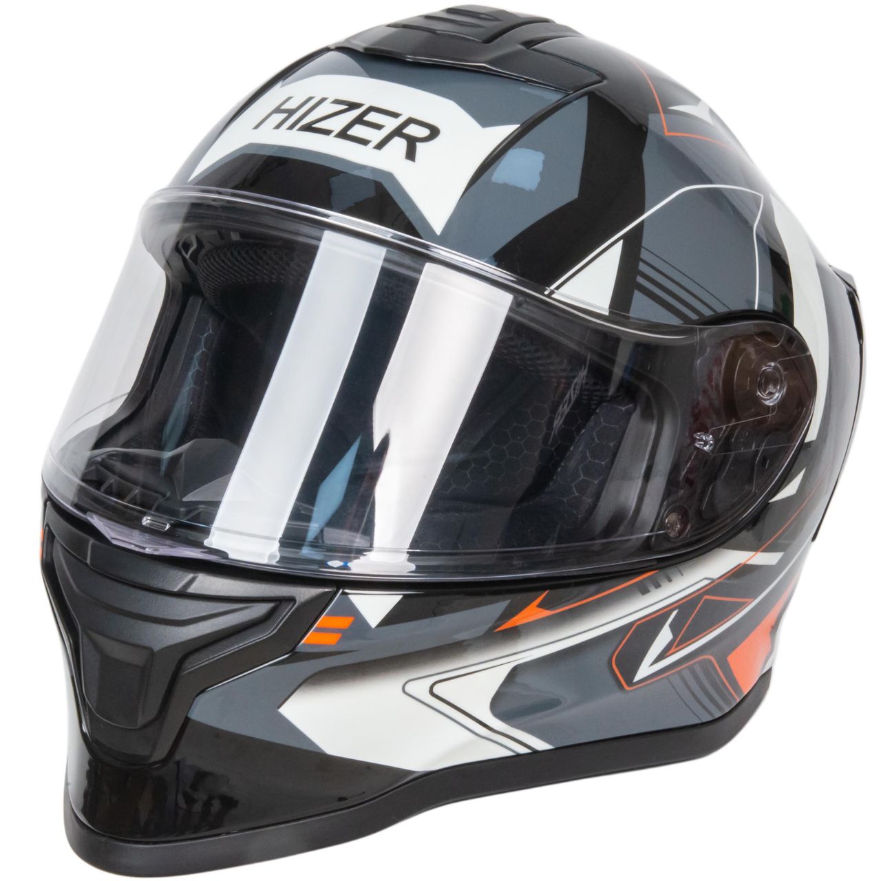 Шлем мото интеграл HIZER J5325 №3 (M) orange