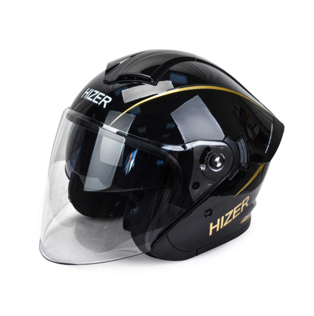 Шлем мото открытый HIZER 250 №1 (S) black