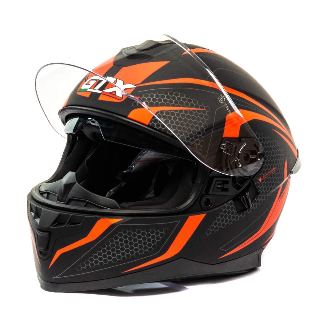 Шлем мото интеграл GTX 5672 №4 (XL) BLACK/RED GREY