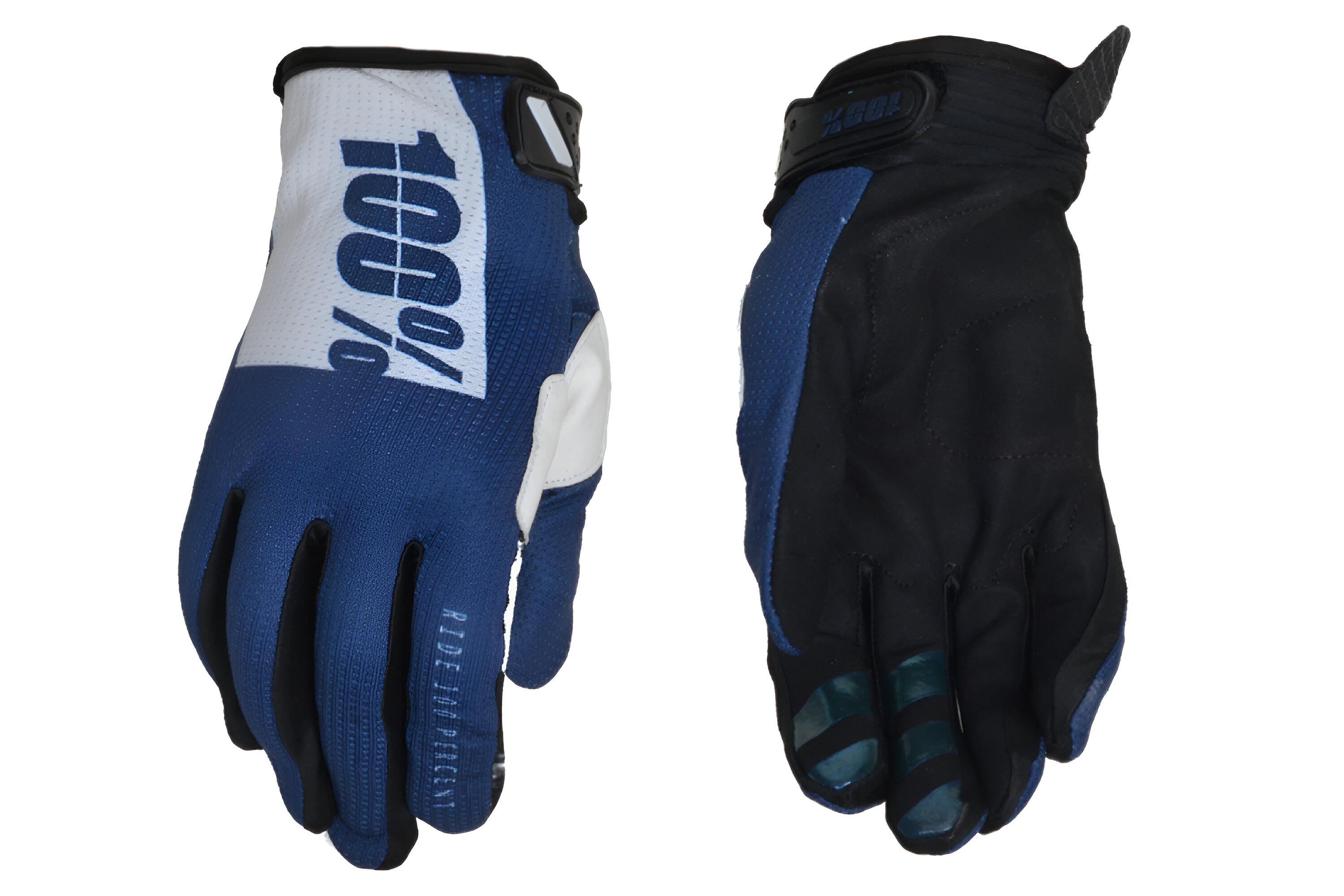 Перчатки мото 100% №1 blue/white (L) мотокросс