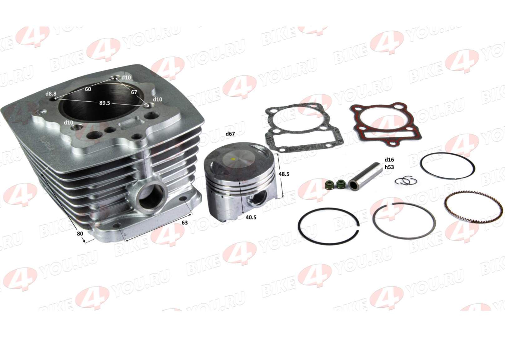 Цилиндро поршневая группа ( ЦПГ ) 167FMM (CG250) 167FMM (CG250-B) d=67 (98,8/98,75/82,25