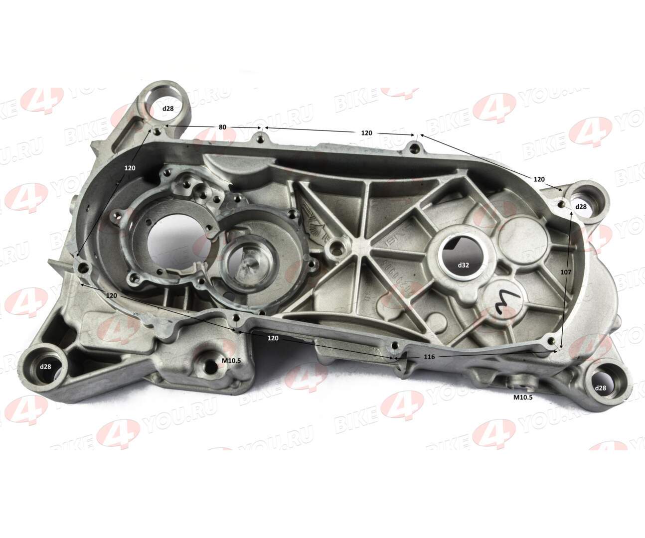 Картер левый 163QMK с балансиром