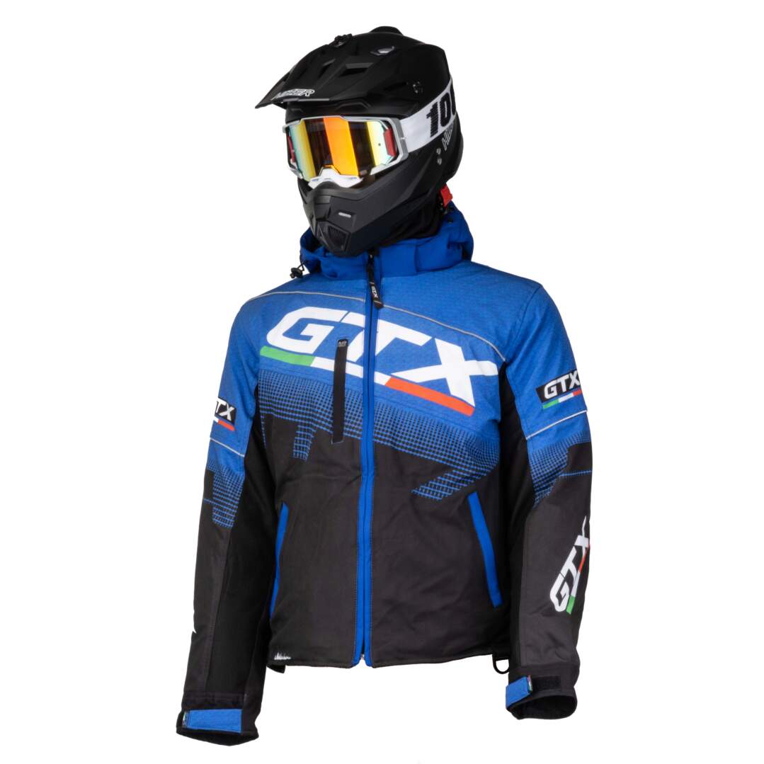 Куртка для снегохода GTX №1 black-blue (текстиль) (M)