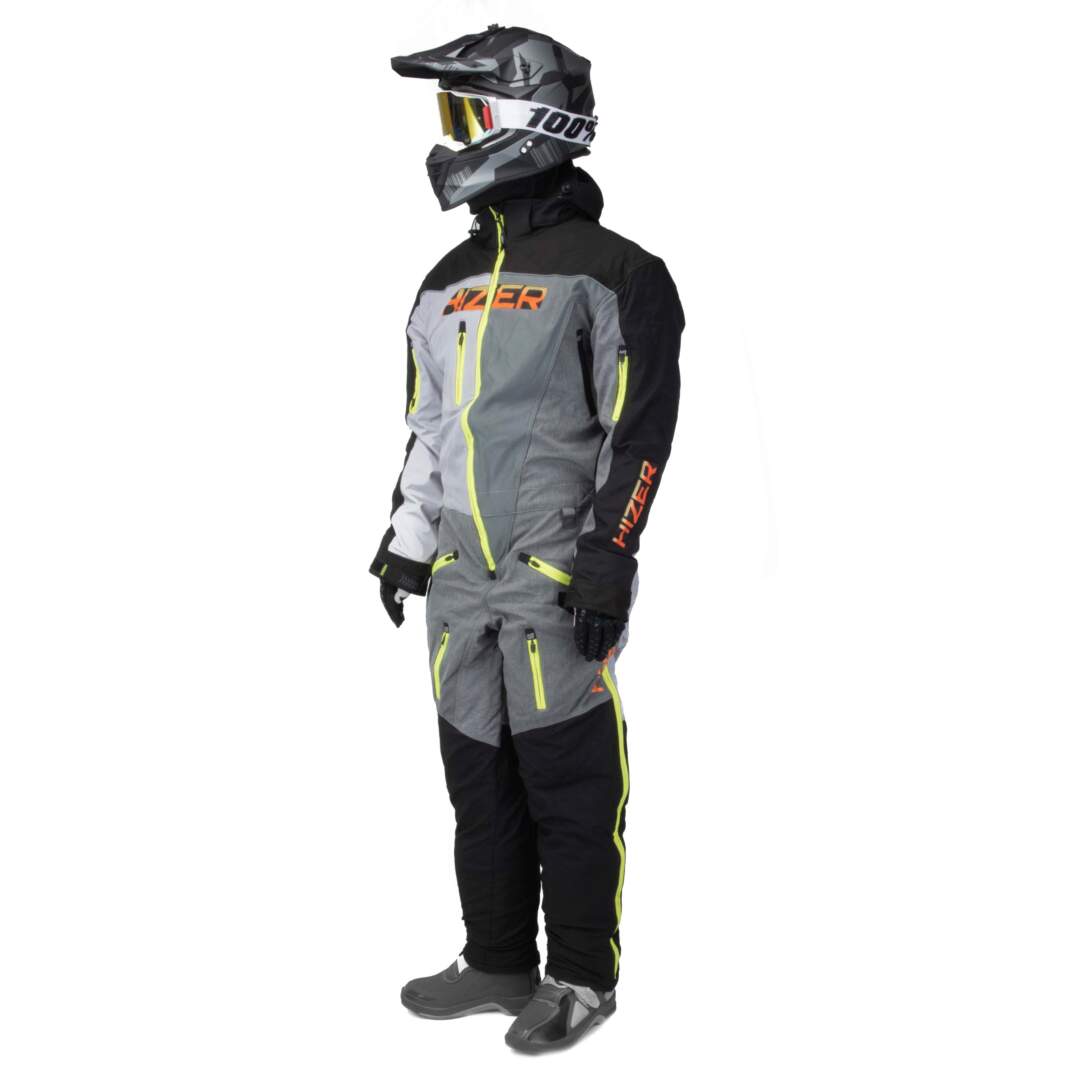Комбинезон для снегохода HIZER №3 black-gray (текстиль) (XL)