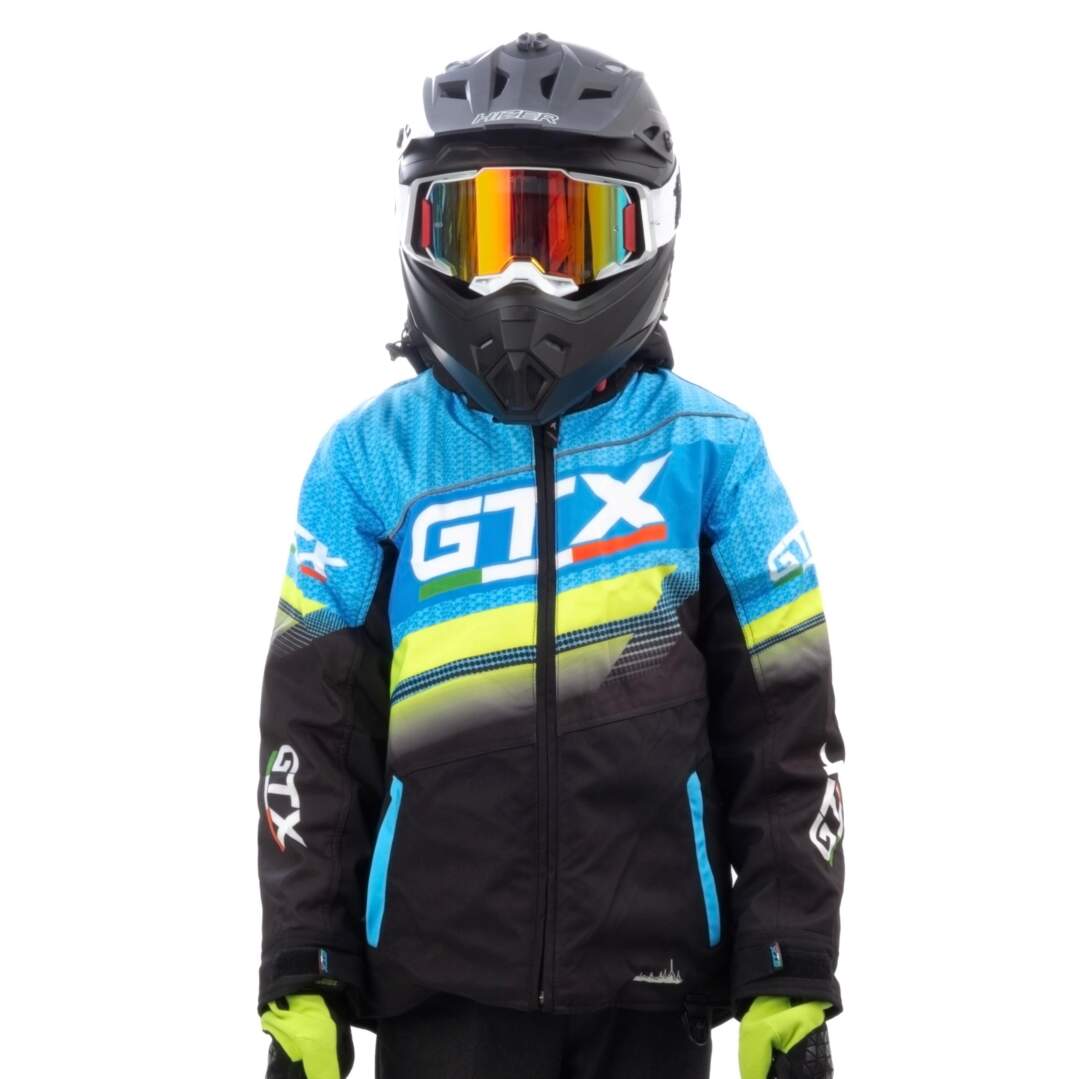 Куртка для снегохода (детская) GTX №4 black-blue (текстиль) (12Y)