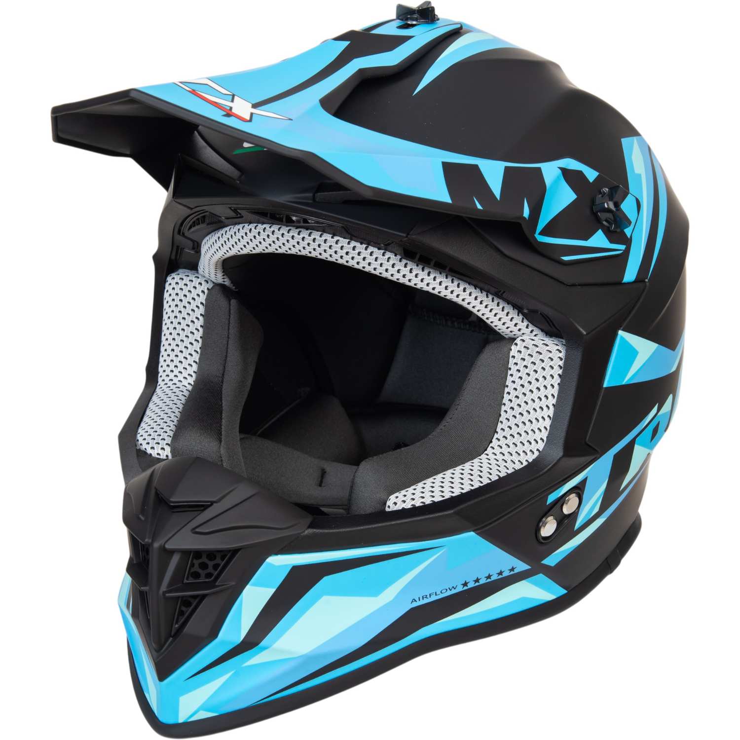 Шлем мото кроссовый GTX 633 №4 (XL) BLACK/BLUE