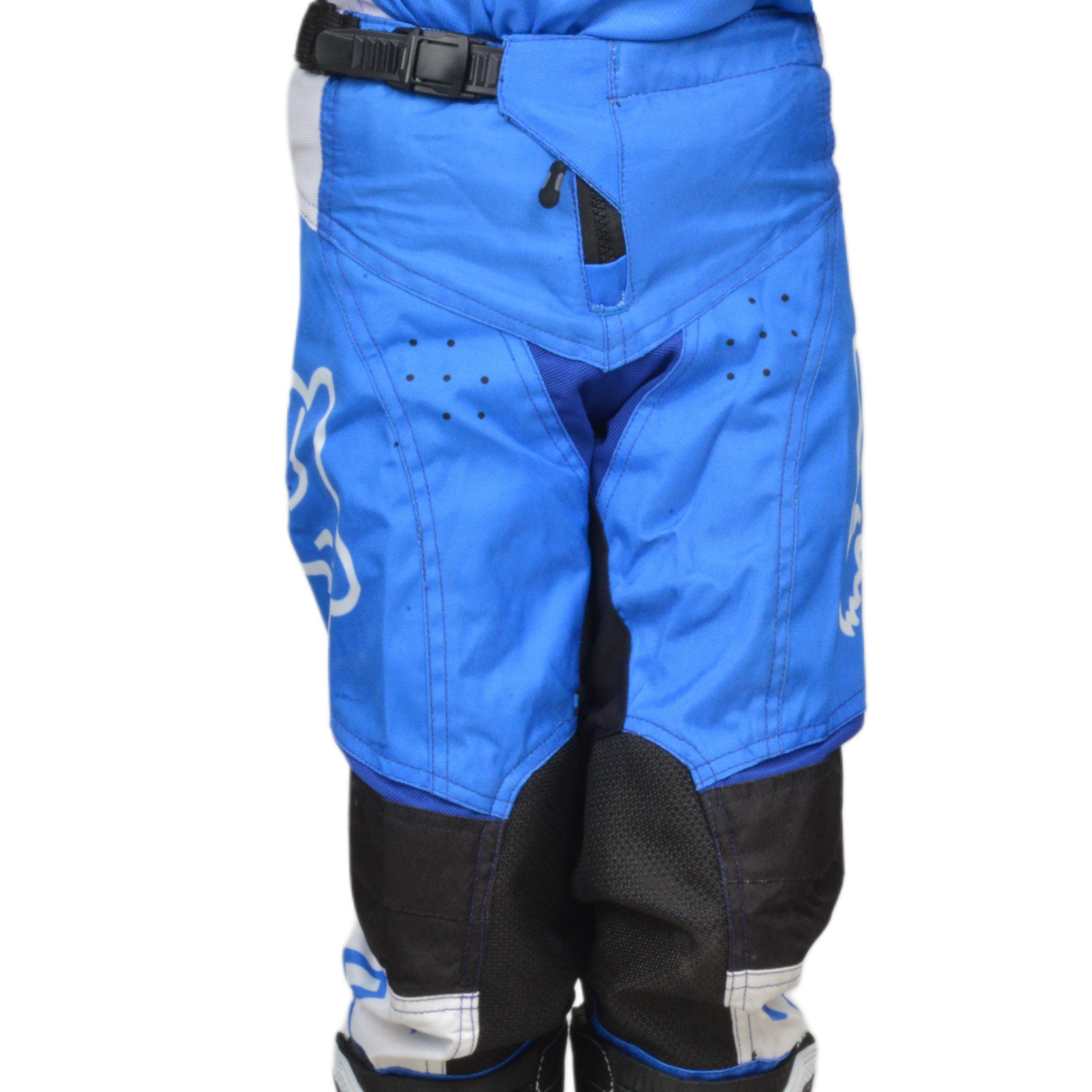 Штаны для мотокросса (детские) FOX №3 / Blue/White (рост 145-155 см)
