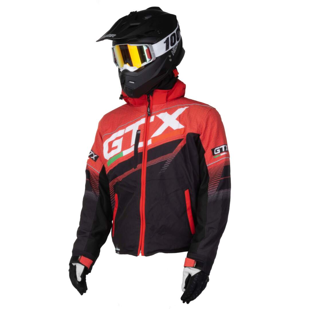 Куртка для снегохода GTX №2 black-red (текстиль) (XL)
