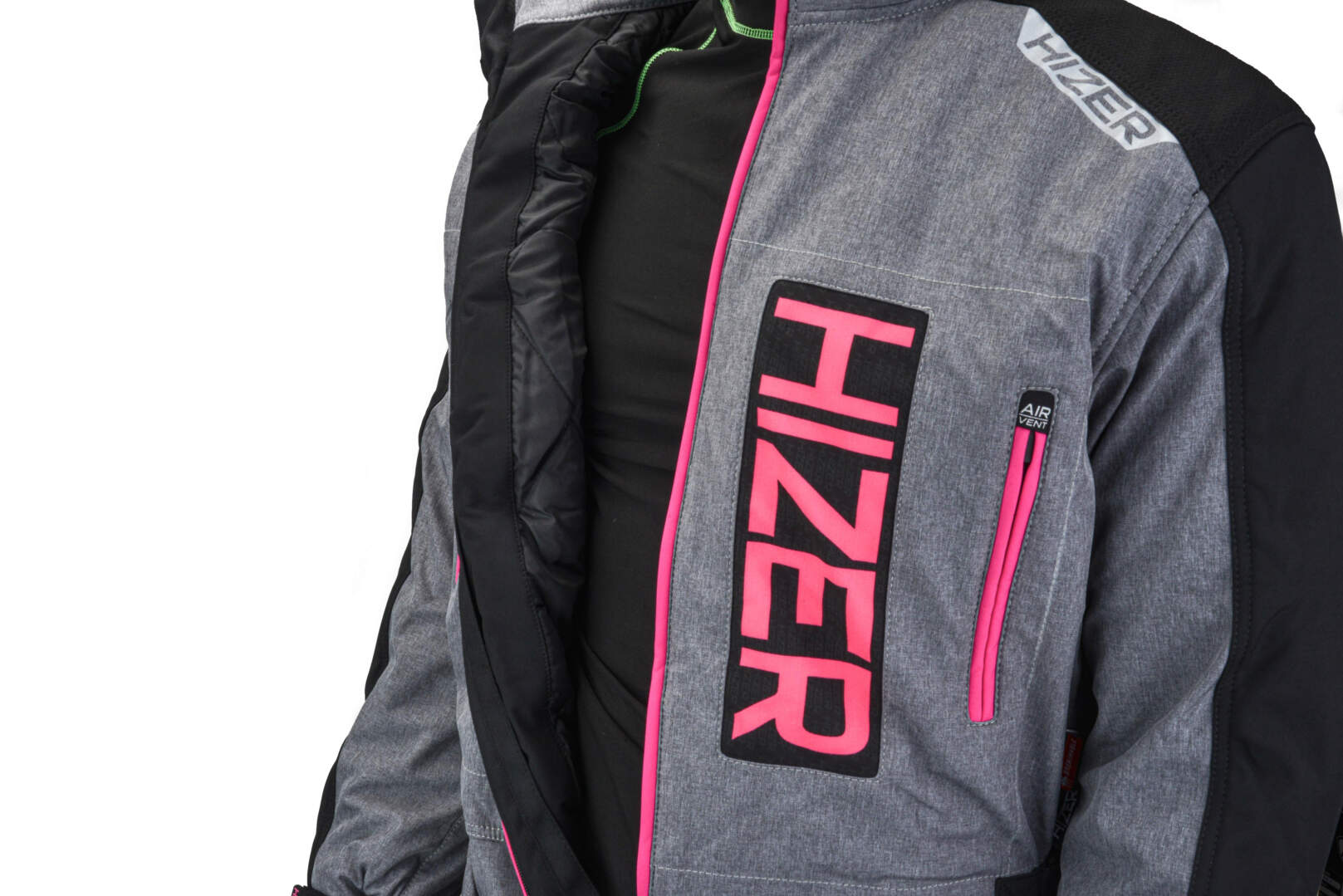 Комбинезон для снегохода (женский) HIZER №4 black-gray (текстиль) (L)