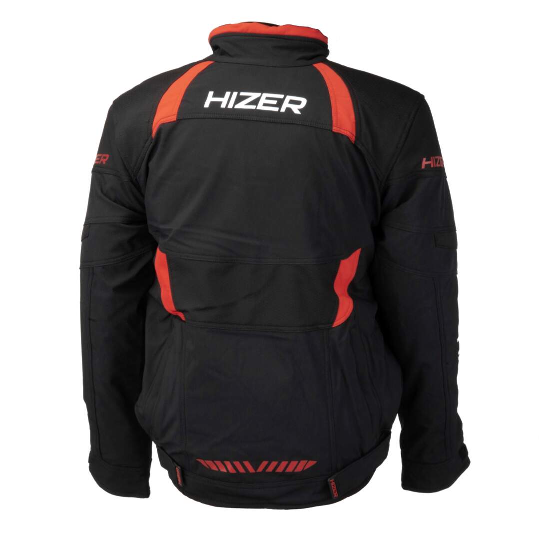 Куртка для снегохода HIZER №1 black-red (текстиль) (M)