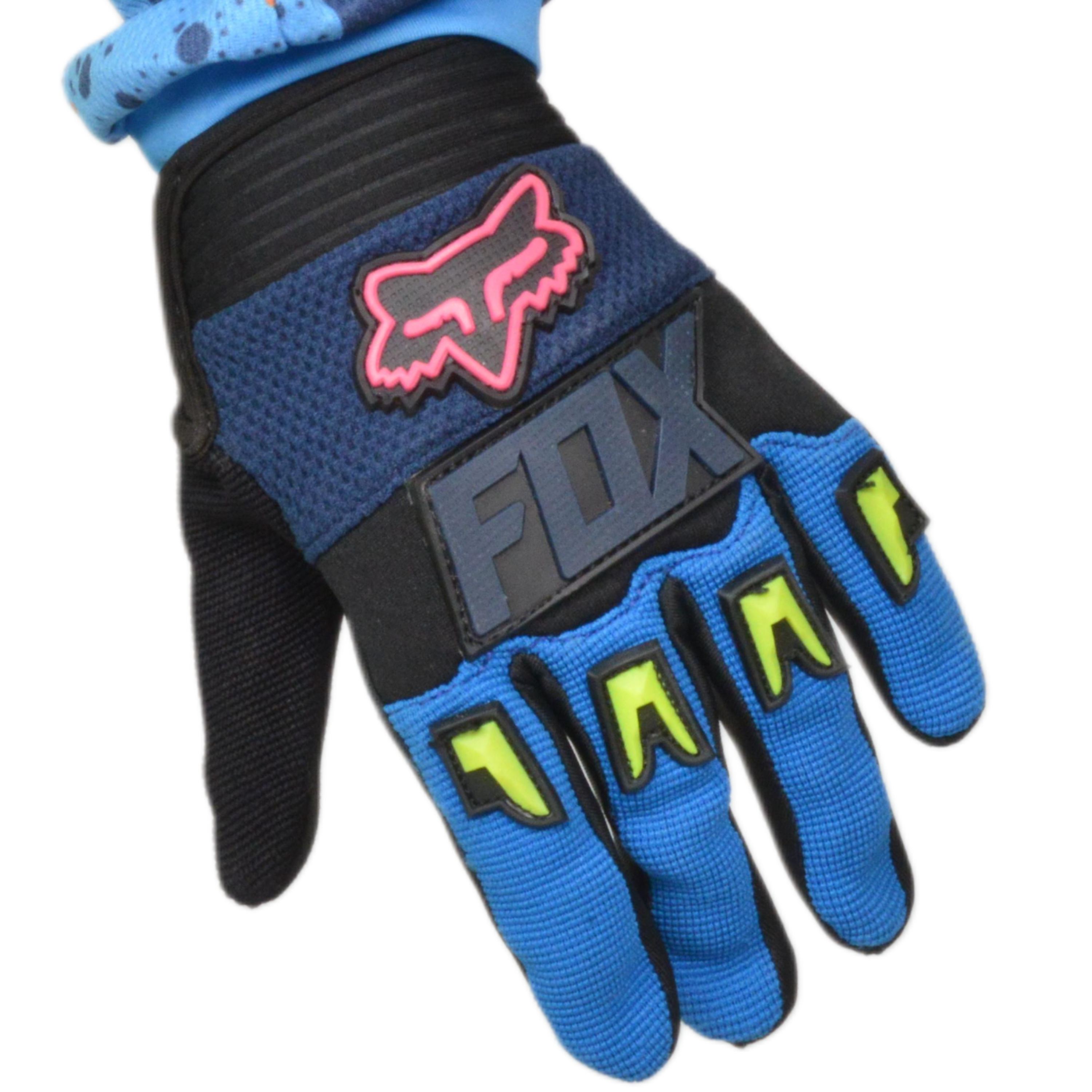 Перчатки мото (детские) FOX №1 Purple/Blue (16 см/8-9 лет) мотокросс