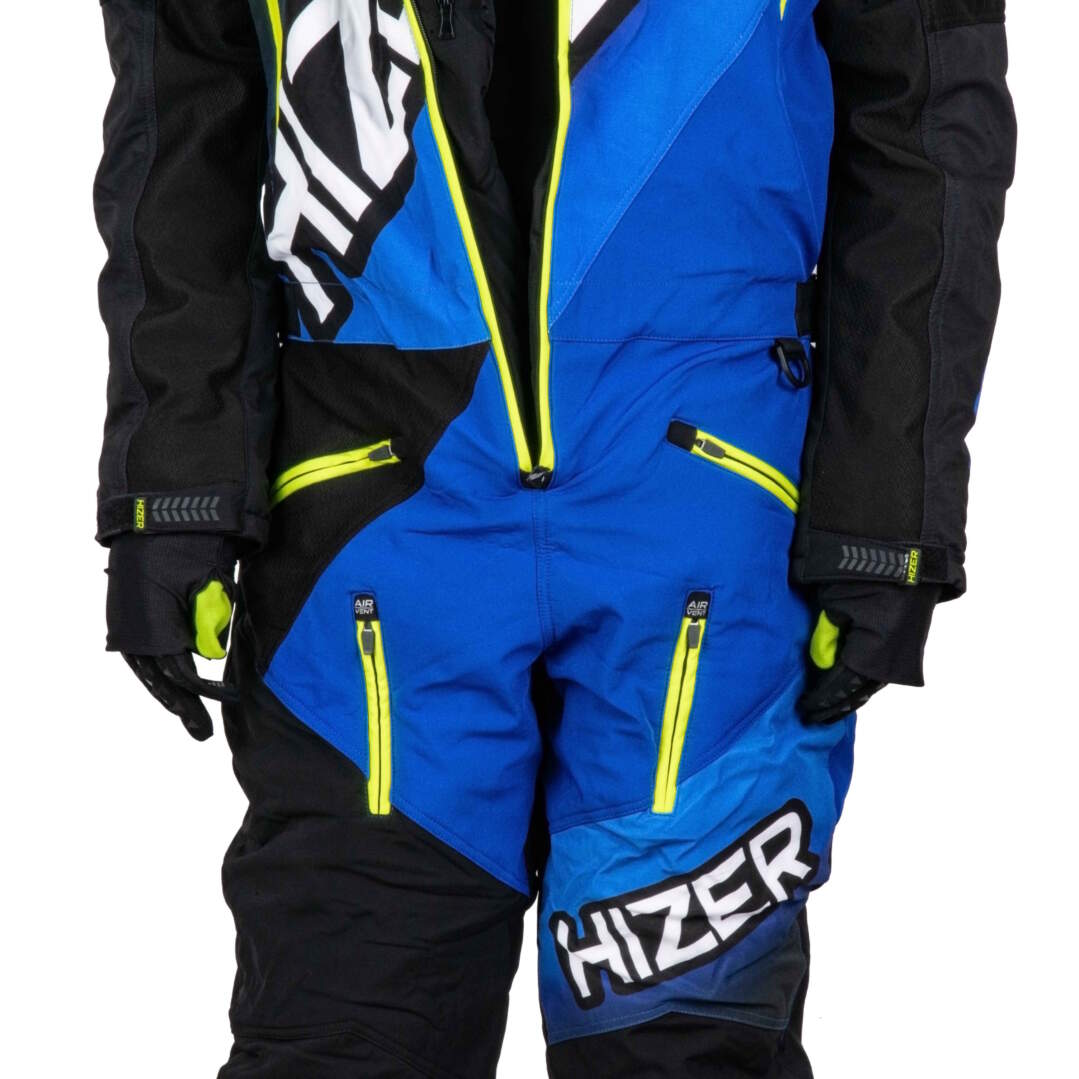 Комбинезон для снегохода HIZER №2 black-blue (текстиль) (L)