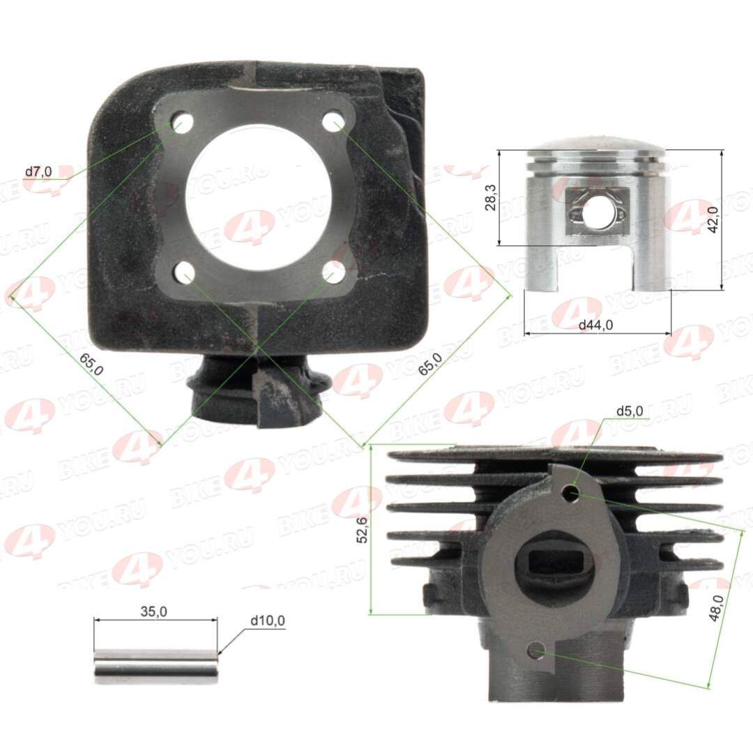 Цилиндро поршневая группа ( ЦПГ ) AD65 d44