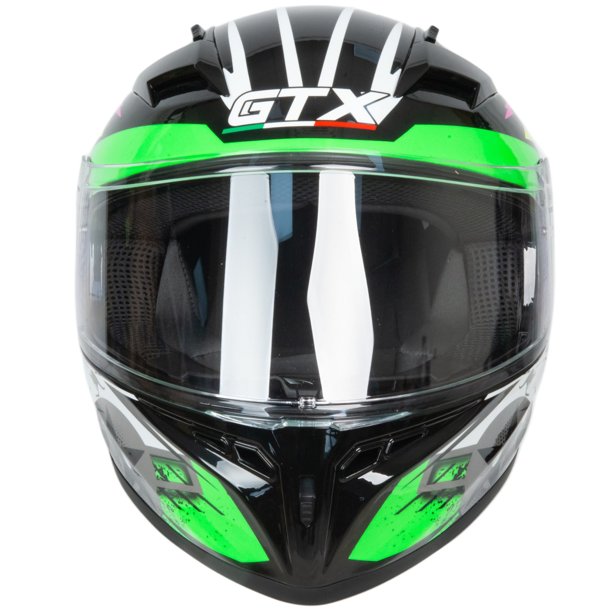 Шлем мото интеграл GTX 578S №1 (L) BLACK / FLUO GREEN YELLOW подростковый