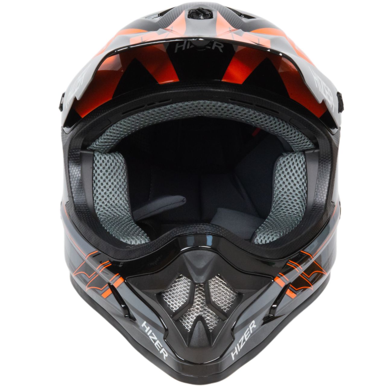 Шлем мото кроссовый HIZER J6805 №5 (M) orange