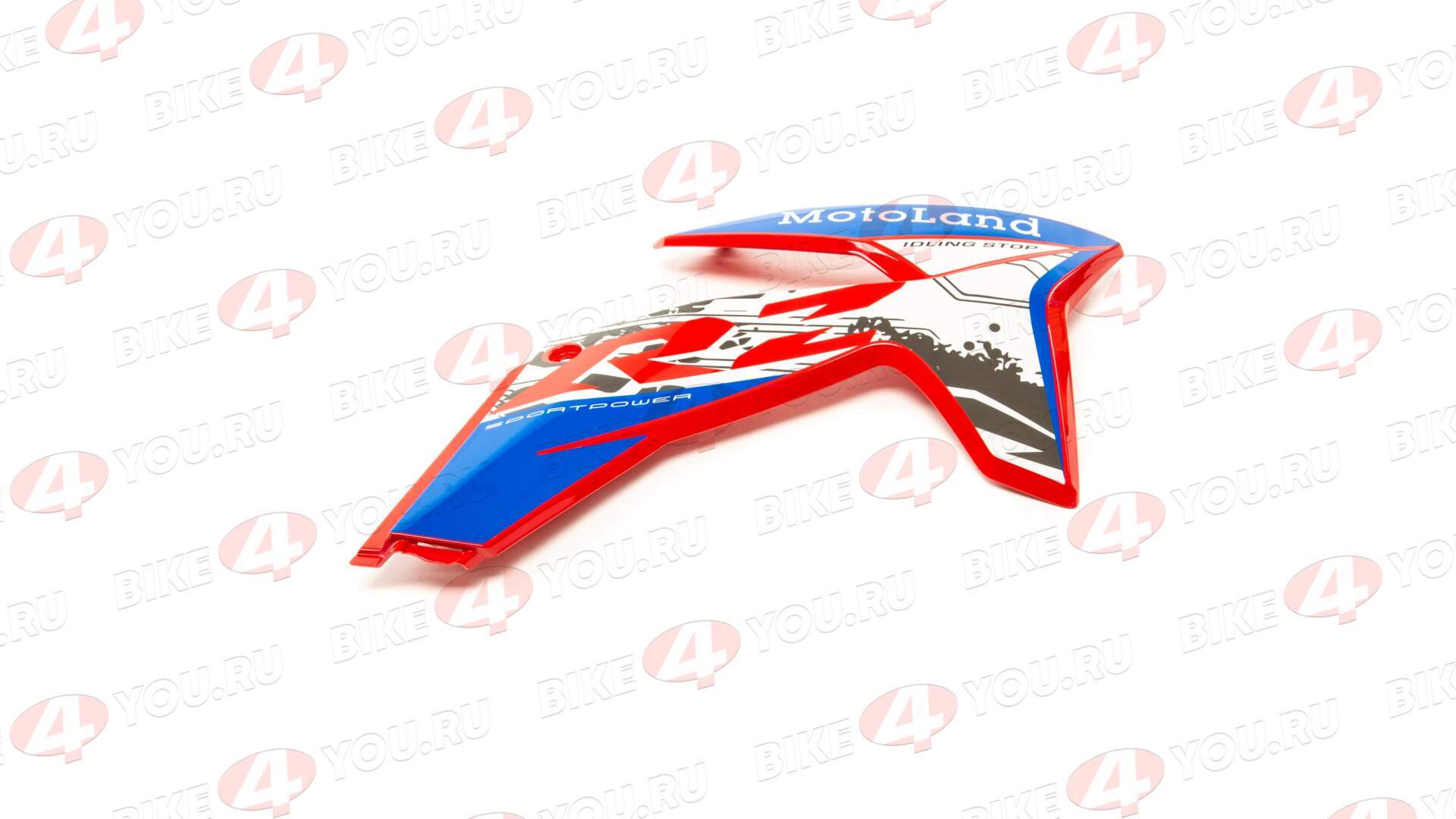 Пластик накладка топливного бака правая RZ200 (красный)