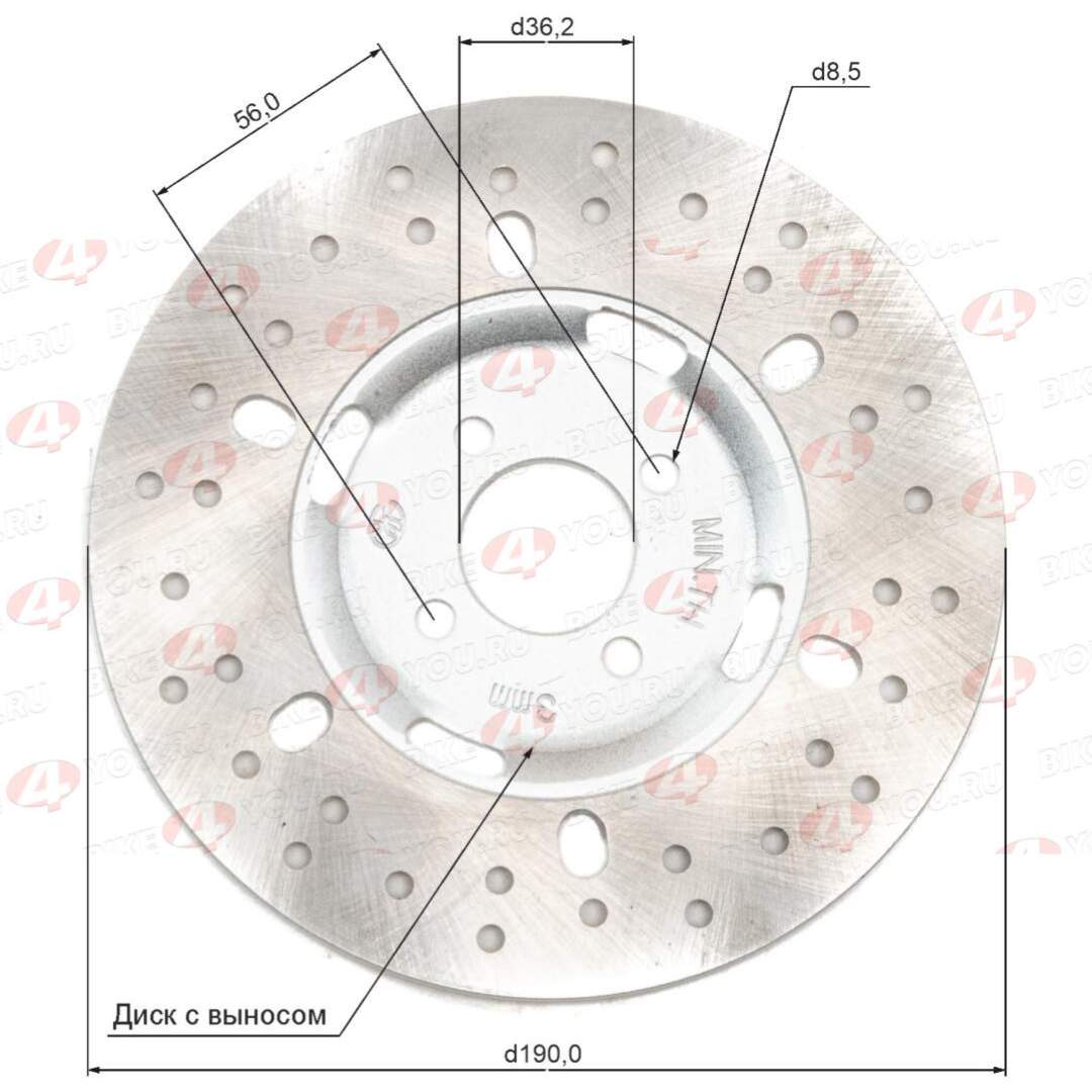 Диск тормозной задний (190мм) ATV ALL ROAD/ADVENTURE