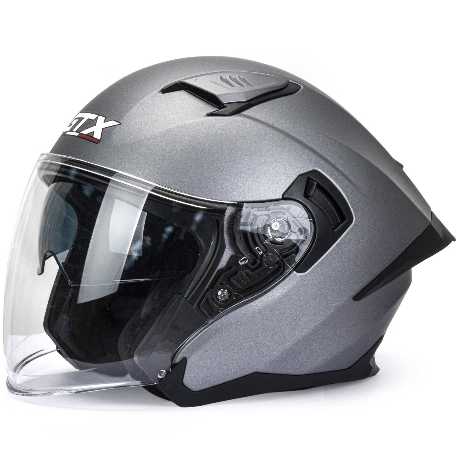 Шлем мото открытый GTX 885-1 №1 (S) GREY