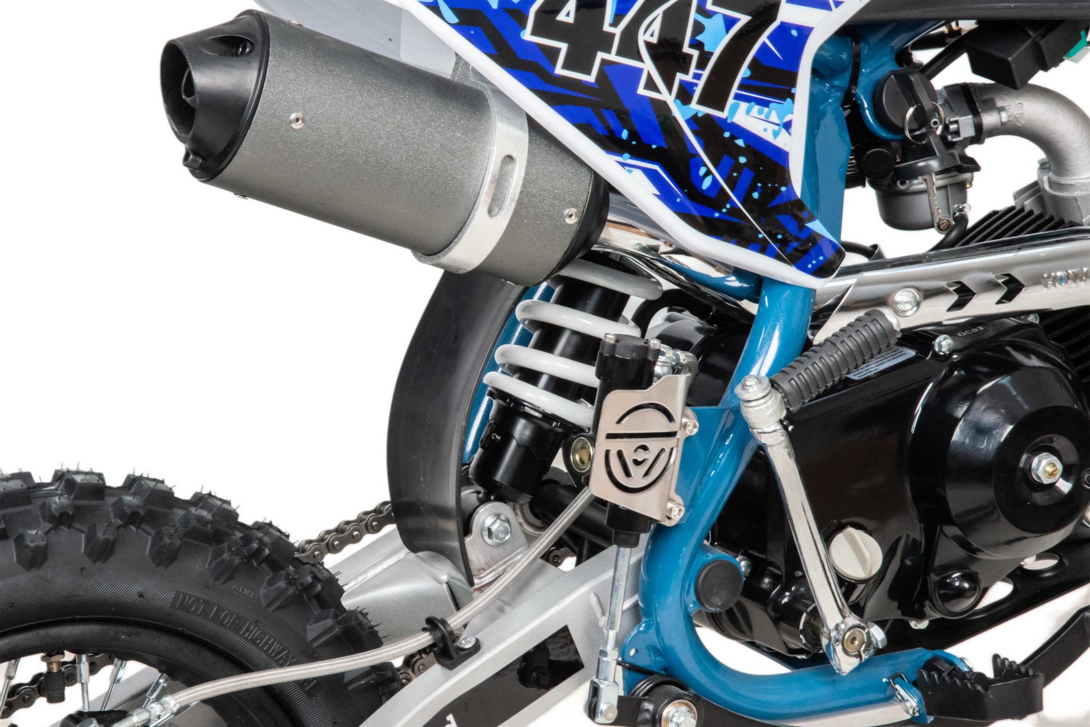 Питбайк  Motoland TCX125 E 14/12 + фара синий