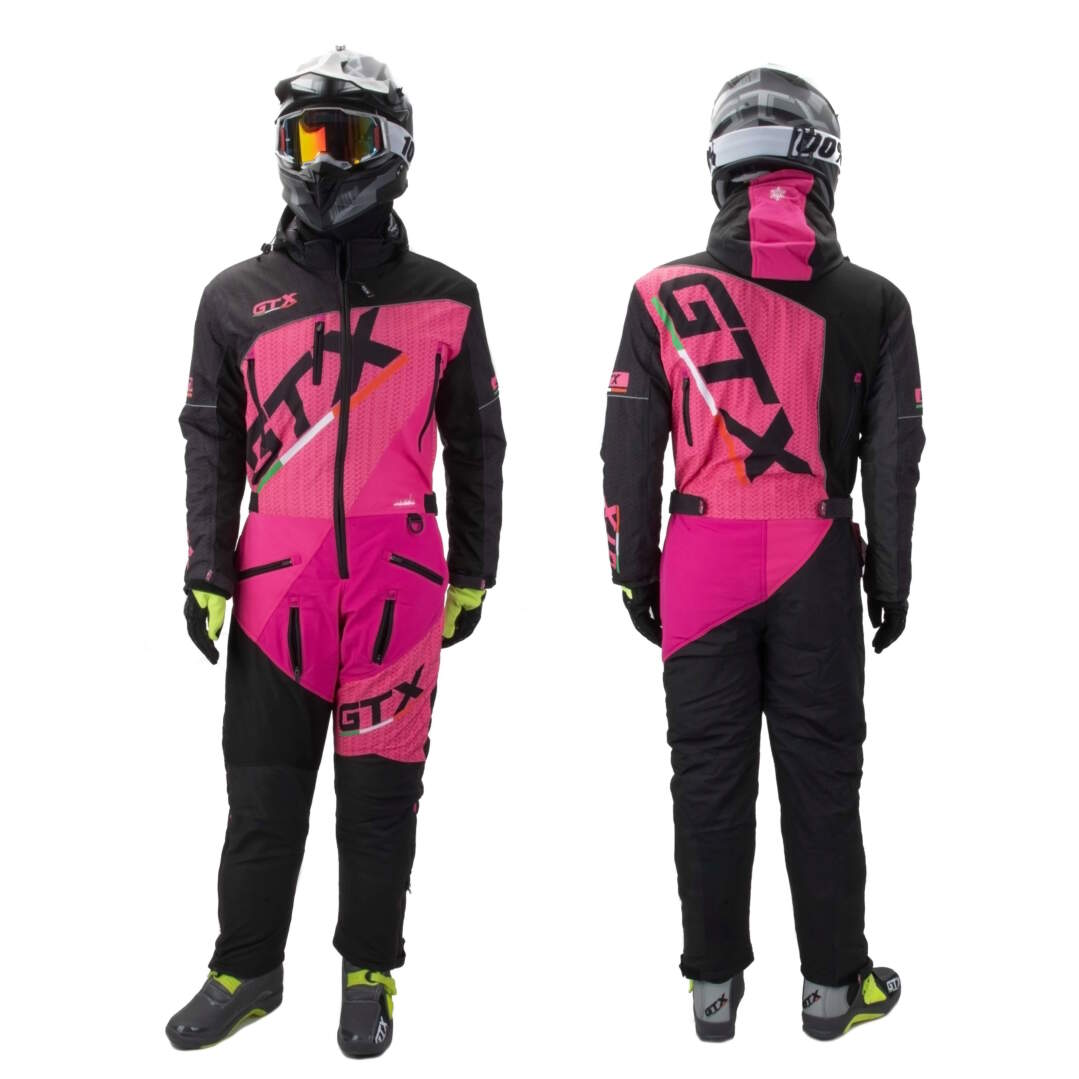 Комбинезон для снегохода (женский) GTX №5 black-pink (текстиль) (S)