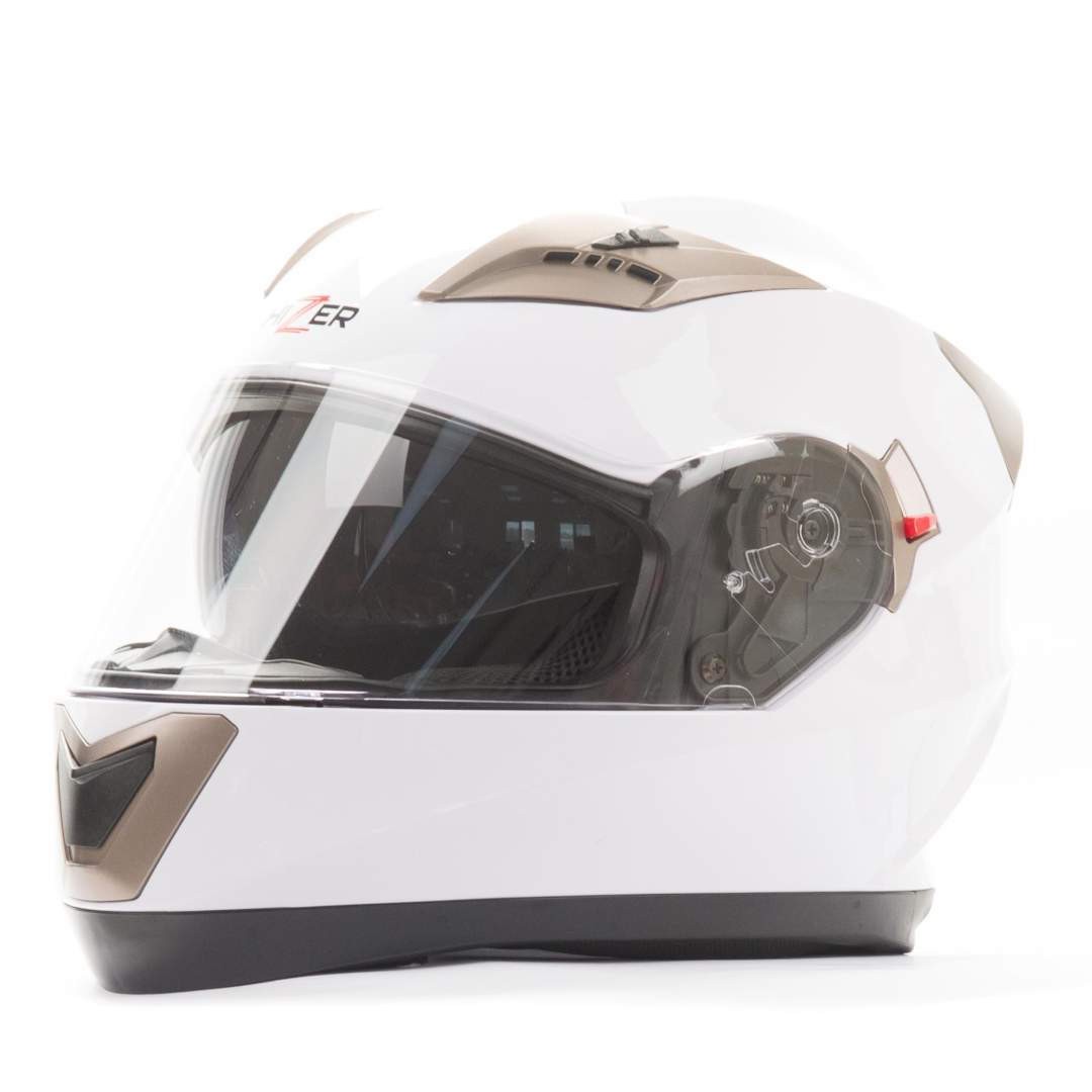 Шлем мото интеграл HIZER 529 №2 (M)  white (2 визора)