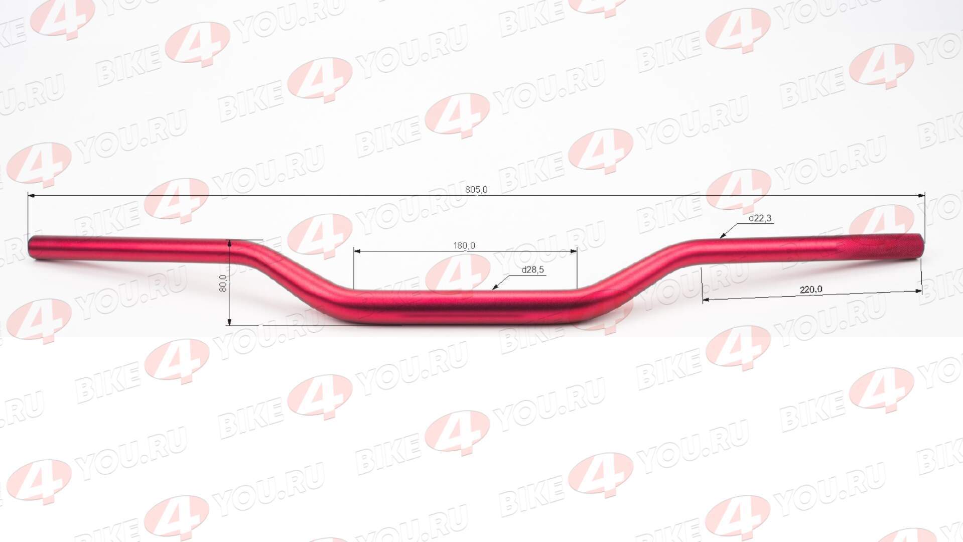 Руль 28мм №5 красный