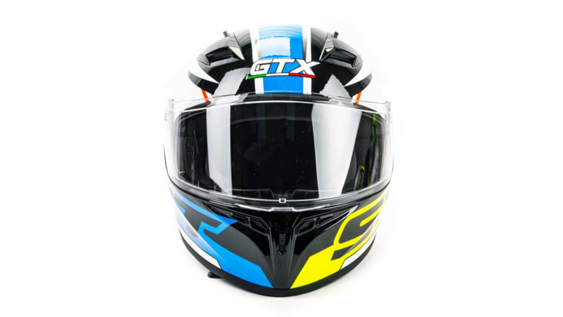 Шлем мото интеграл GTX 578 №2 (S) BLACK/ ORANGE GREEN