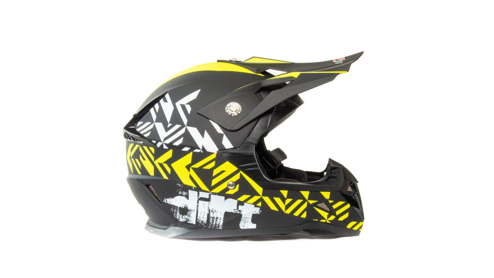 Шлем мото кроссовый HIZER 211 №2 (S)  black/green (подростковый)