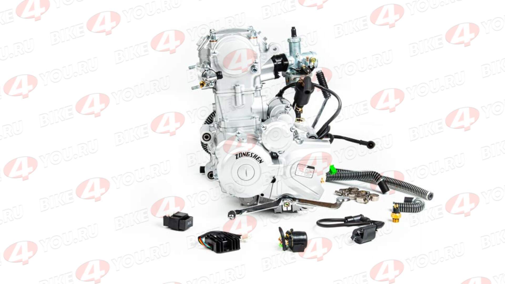 Двигатель 250см3 169MM CB250 (69x65) Zongshen 2 клапана/водянка, полный комплект