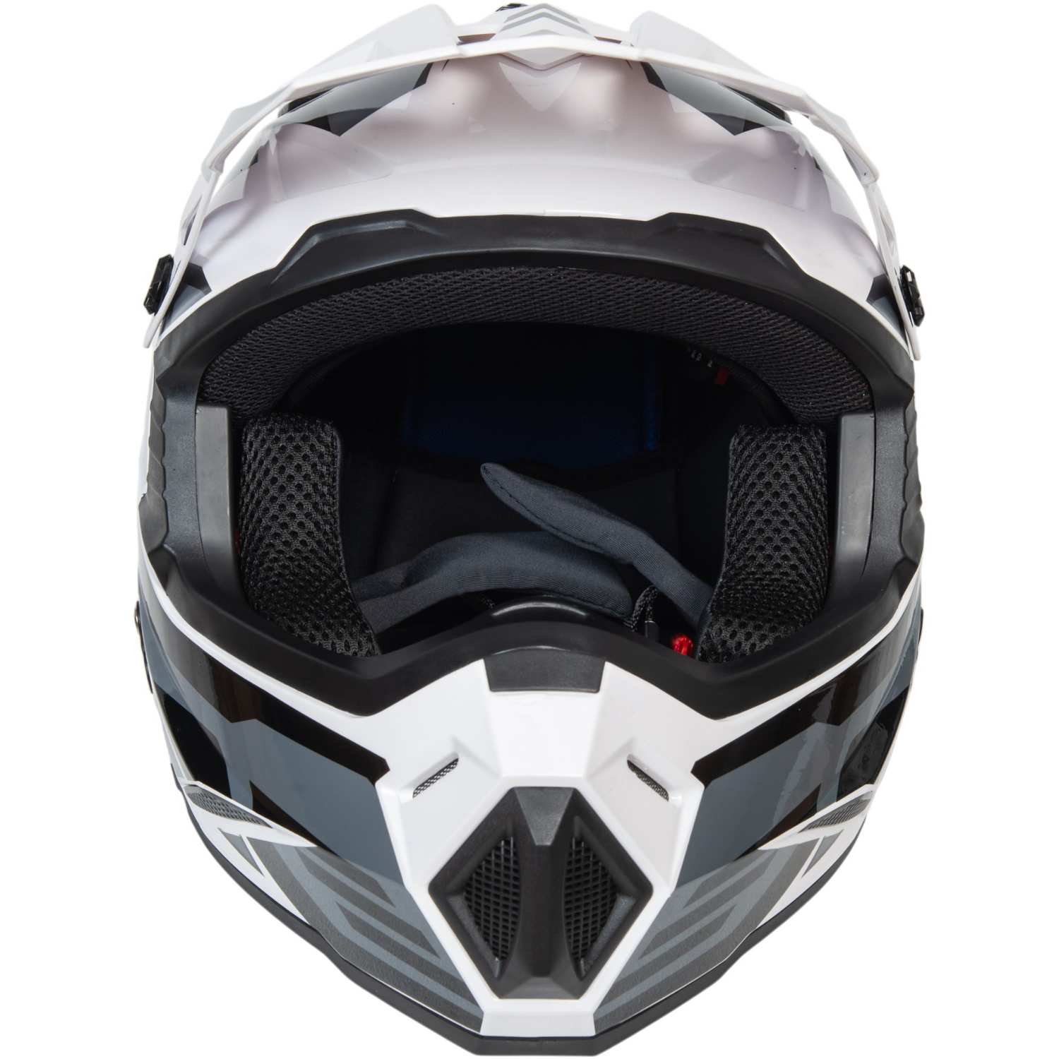 Шлем мото кроссовый HIZER J6801 №4 (XL) white/gray