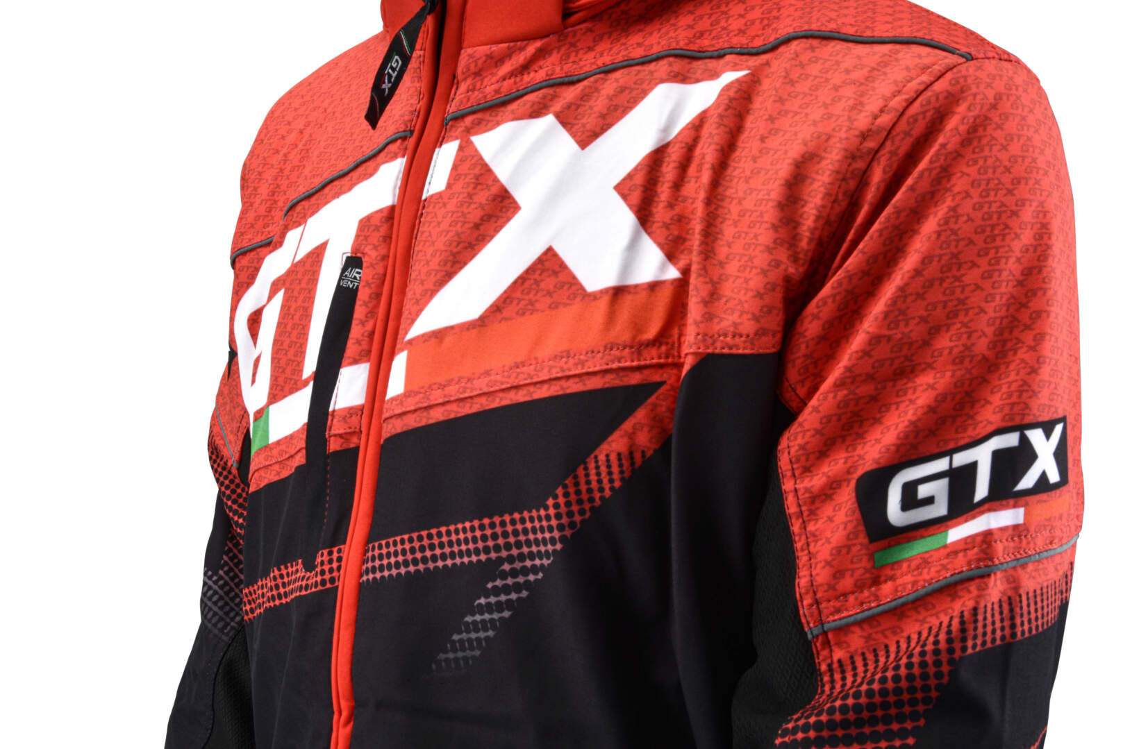 Куртка для снегохода GTX №2 black-red (текстиль) (XL)