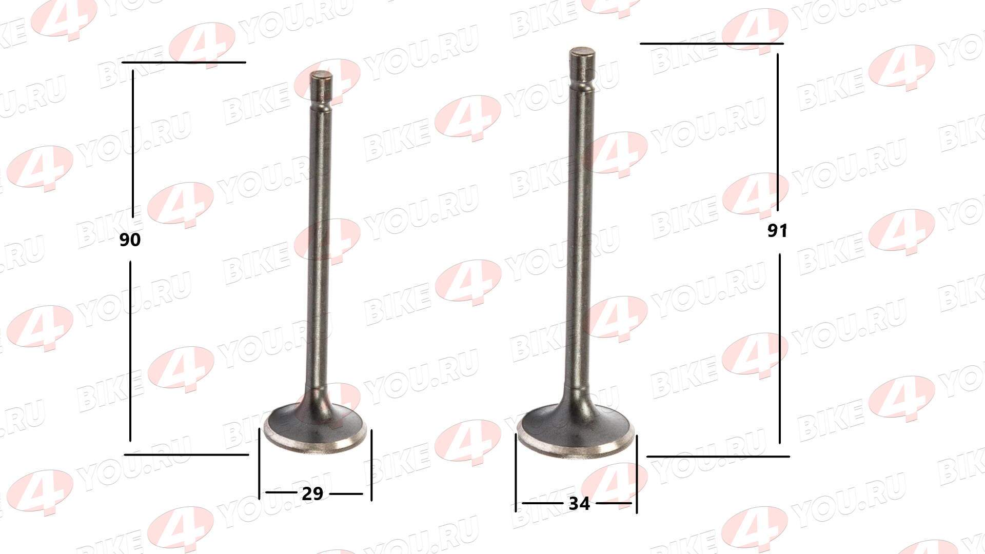 Клапаны ГРМ 163FML-2(CB200-C)165FML(CBB200)165FMM(CB250D-G)165FMM(CBB250) (компл=2шт) X-TECH