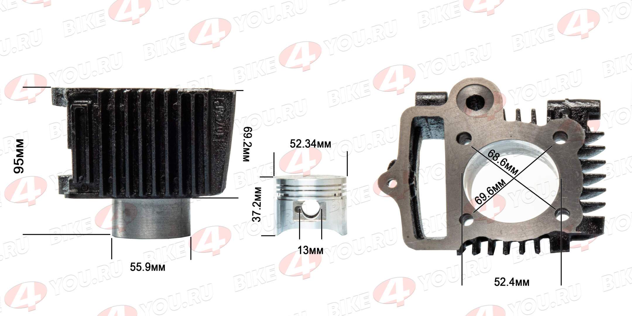 Цилиндро поршневая группа ( ЦПГ ) 152FMH-2 110см3 ZS