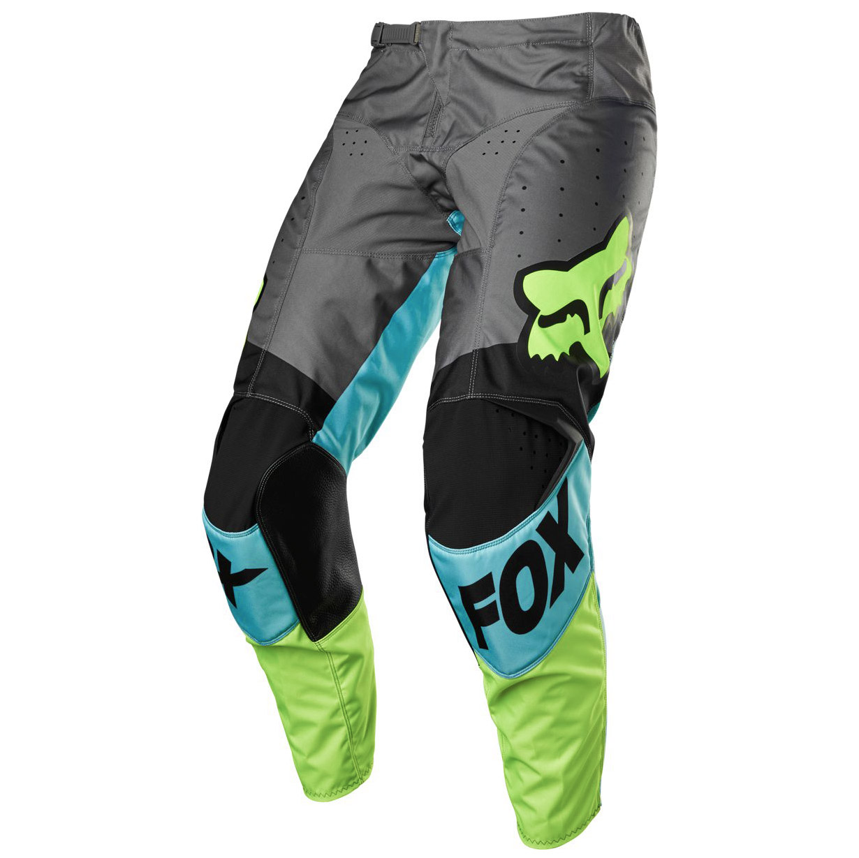 Штаны для мотокросса (детские) FOX №1 / Grey/Neon-Green (рост 130-140 см)