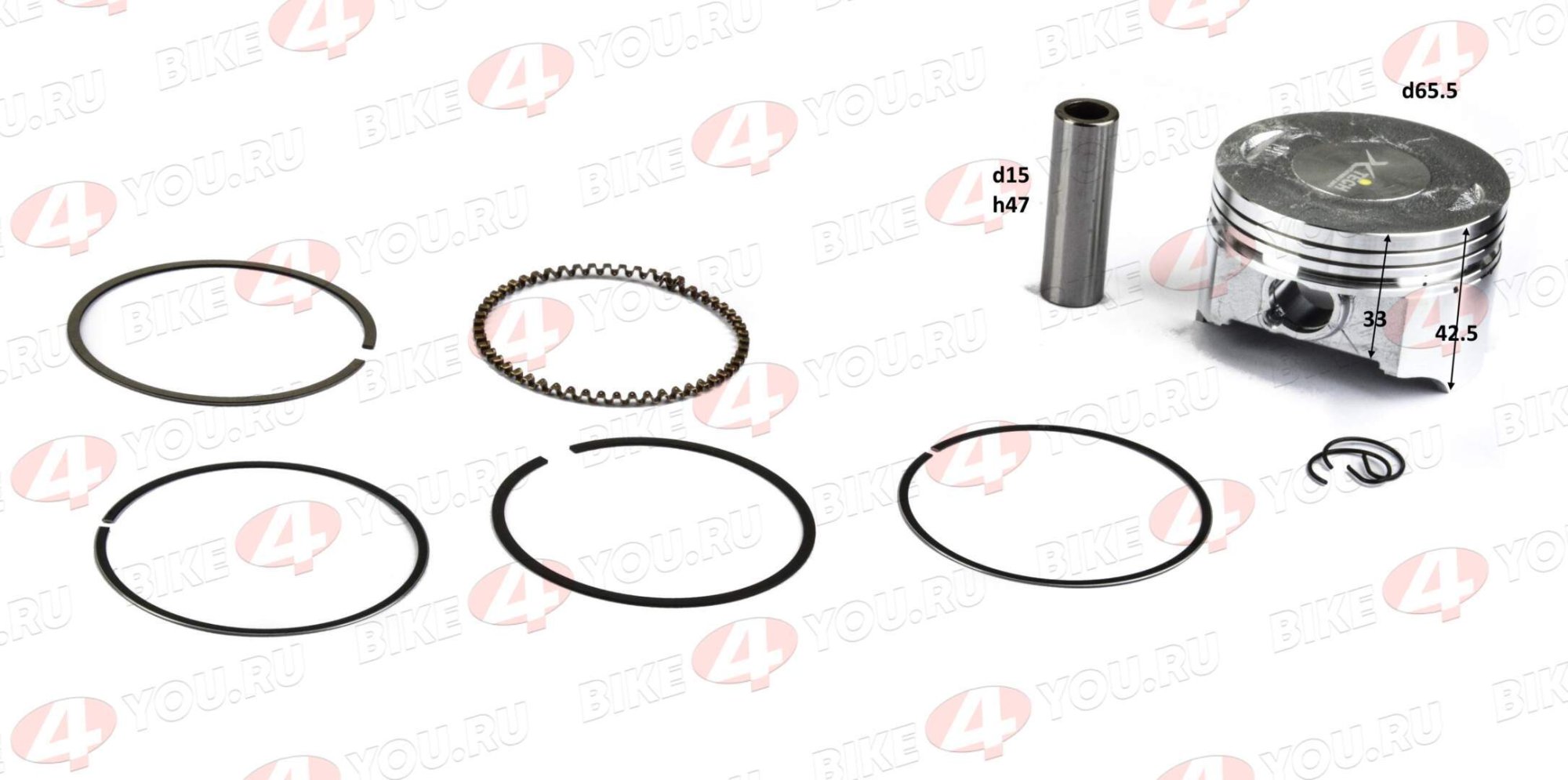 Поршень в сборе 165FMM CBB250 X-TECH 