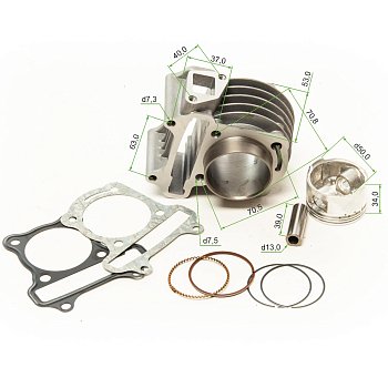 Цилиндро поршневая группа ( ЦПГ )139QMB НОВИНКА ТЮНИНГ из 8  d=50mm 