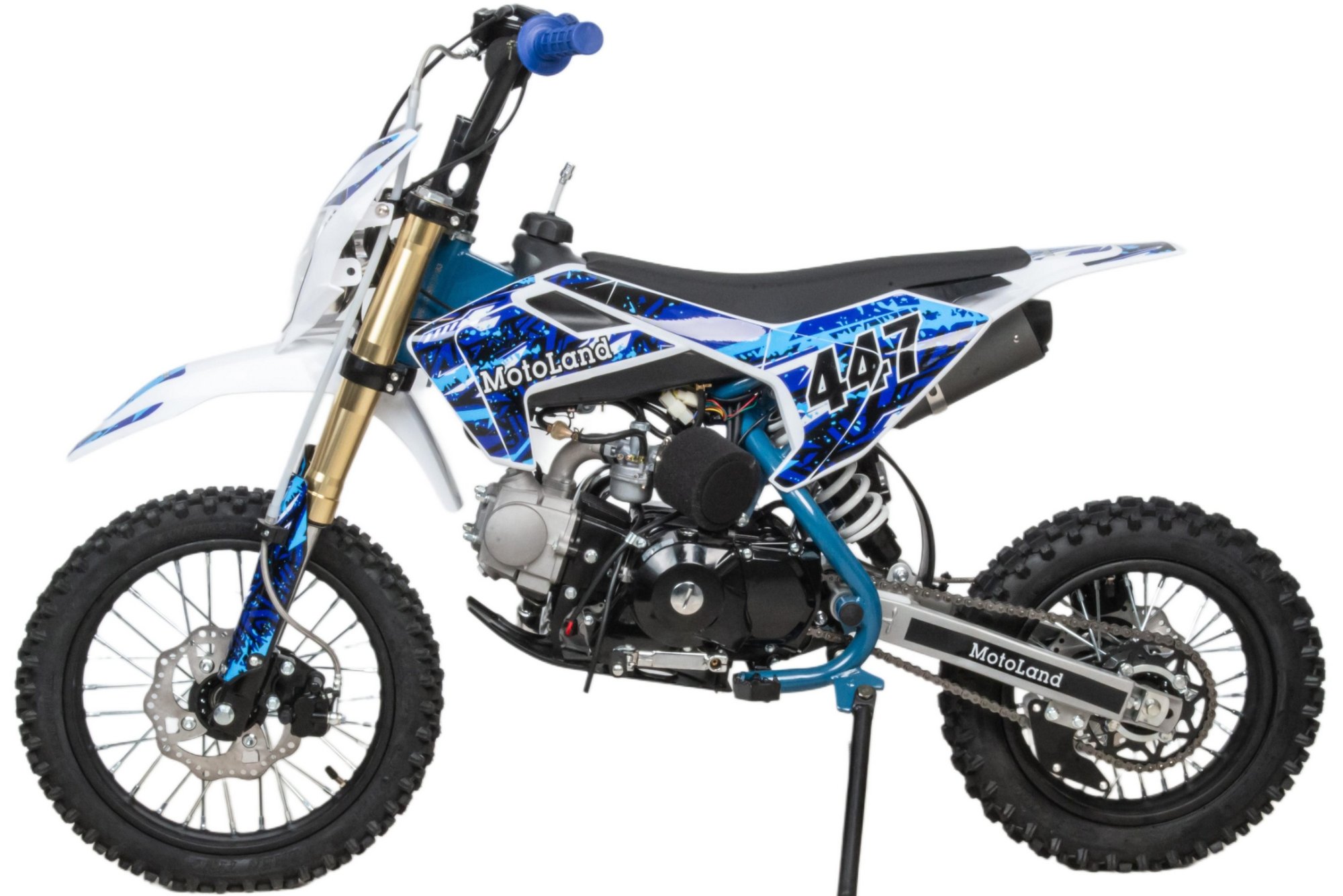 Питбайк  Motoland TCX125 E 14/12 + фара синий